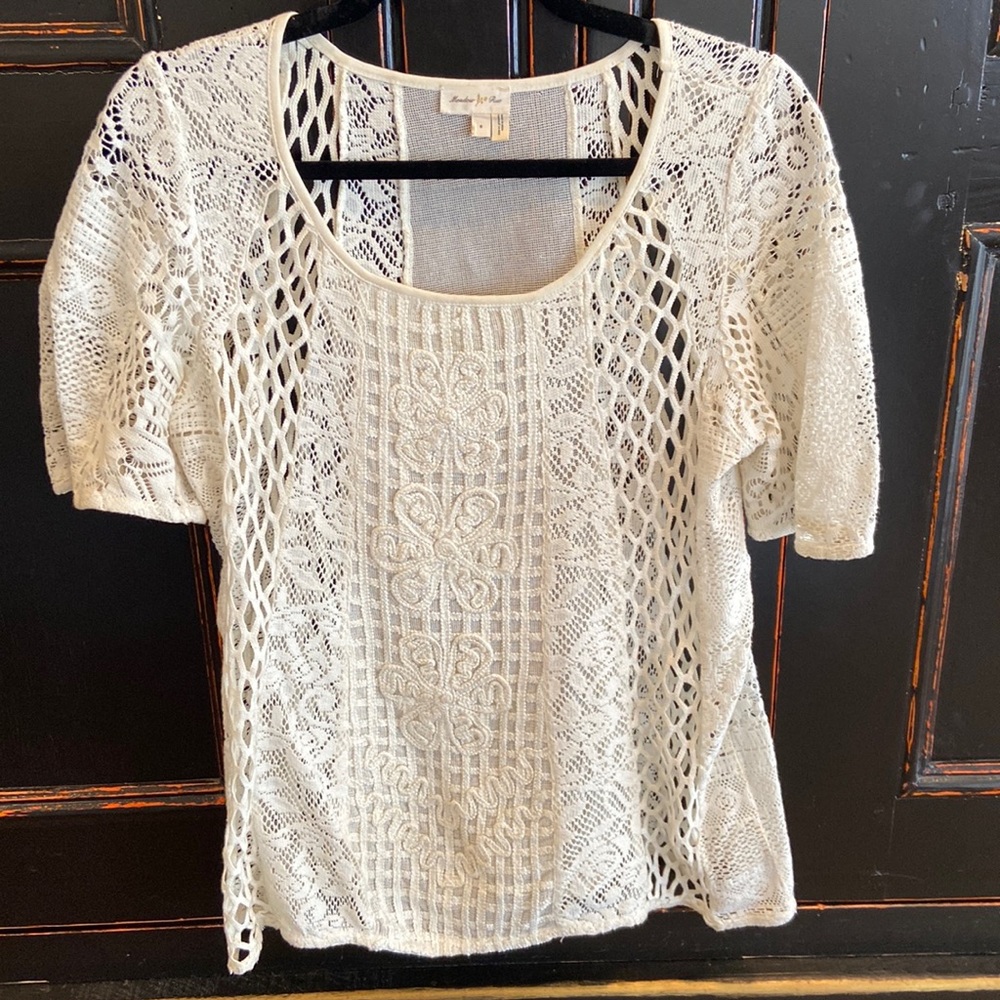 Cream colored cotton top